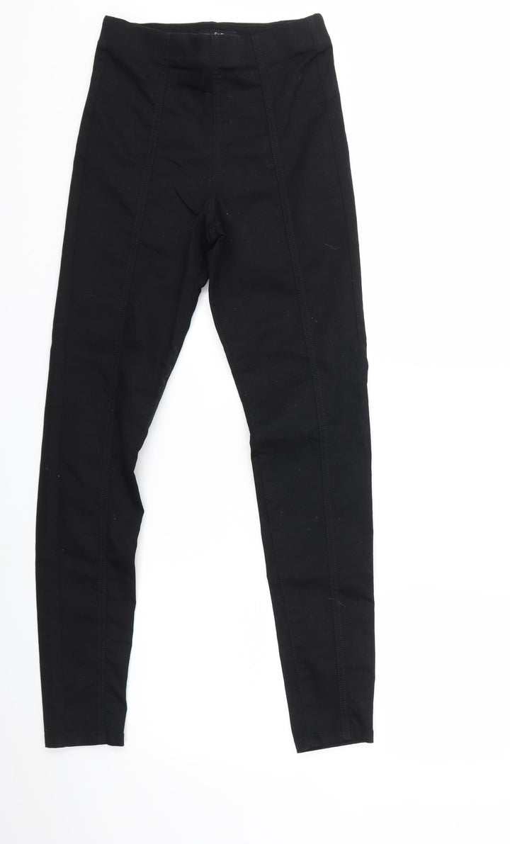F&F Womens Black Denim Jegging Jeans Size 8 L28 in