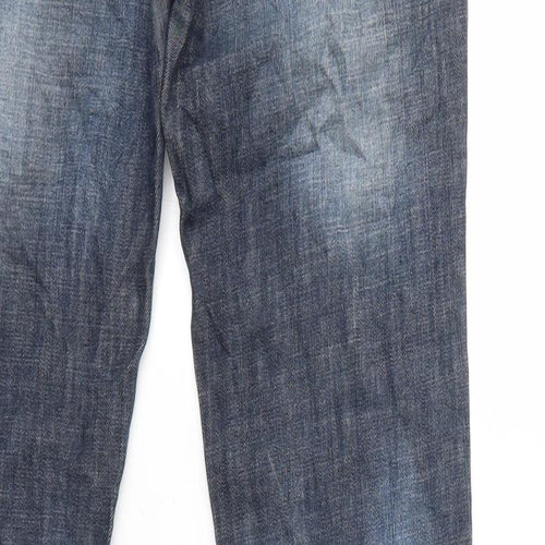 big blue Womens Blue  Denim Straight Jeans Size 28 in L30 in