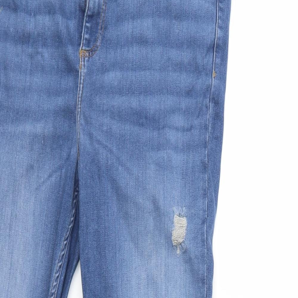 F&F Womens Blue  Denim Skinny Jeans Size 14 L27 in