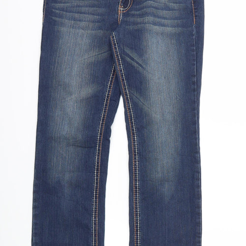 AriZona Womens Blue  Denim Straight Jeans Size 14 L29 in