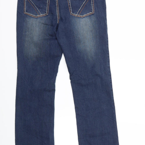 AriZona Womens Blue  Denim Straight Jeans Size 14 L29 in