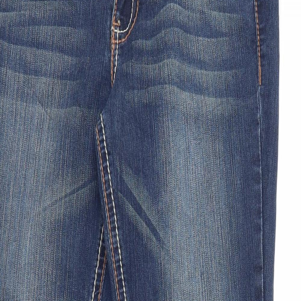 AriZona Womens Blue  Denim Straight Jeans Size 14 L29 in