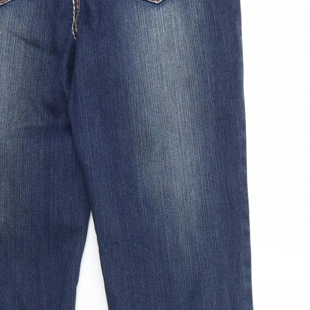 AriZona Womens Blue  Denim Straight Jeans Size 14 L29 in