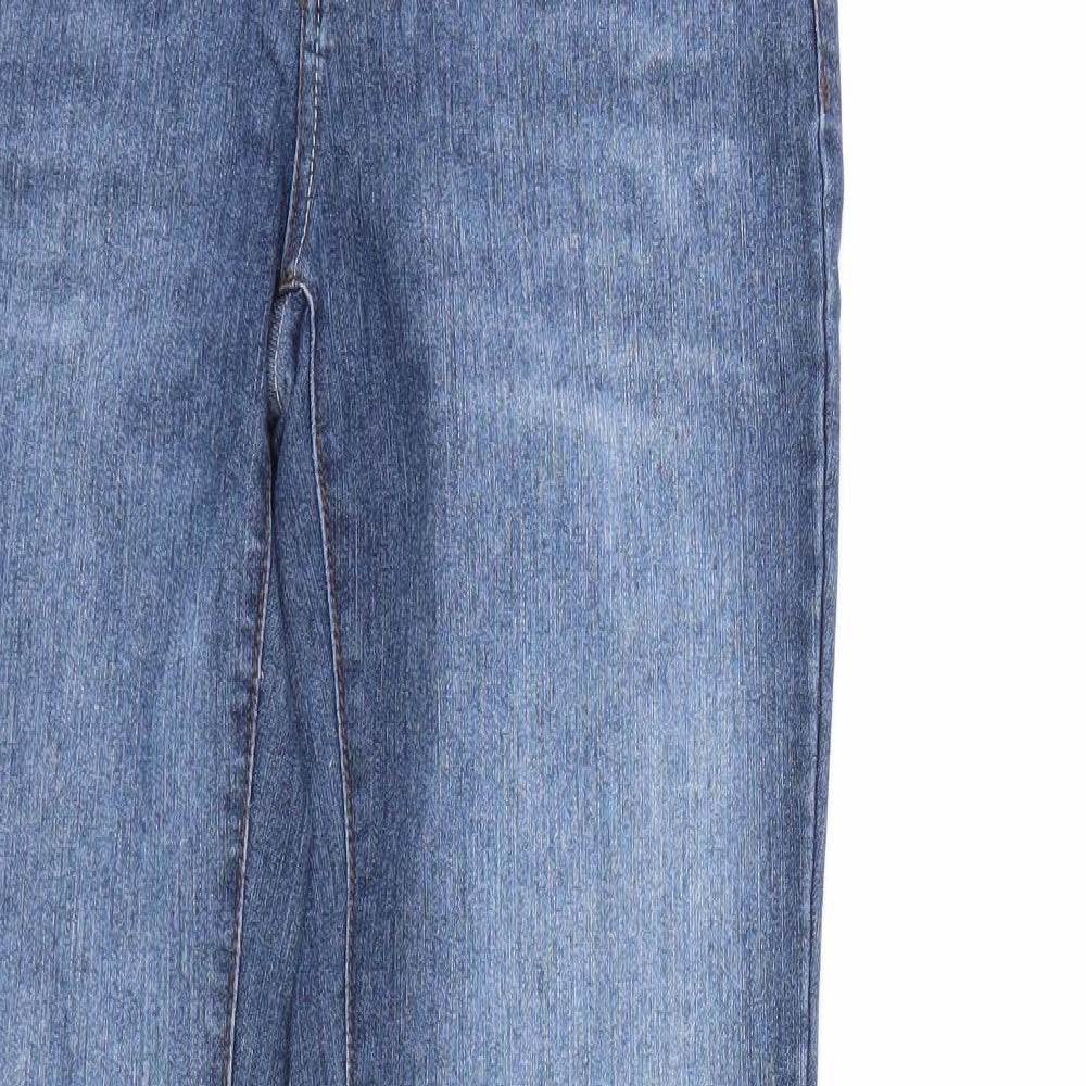 Denim & Co. Womens Blue  Denim Bootcut Jeans Size 10 L31 in