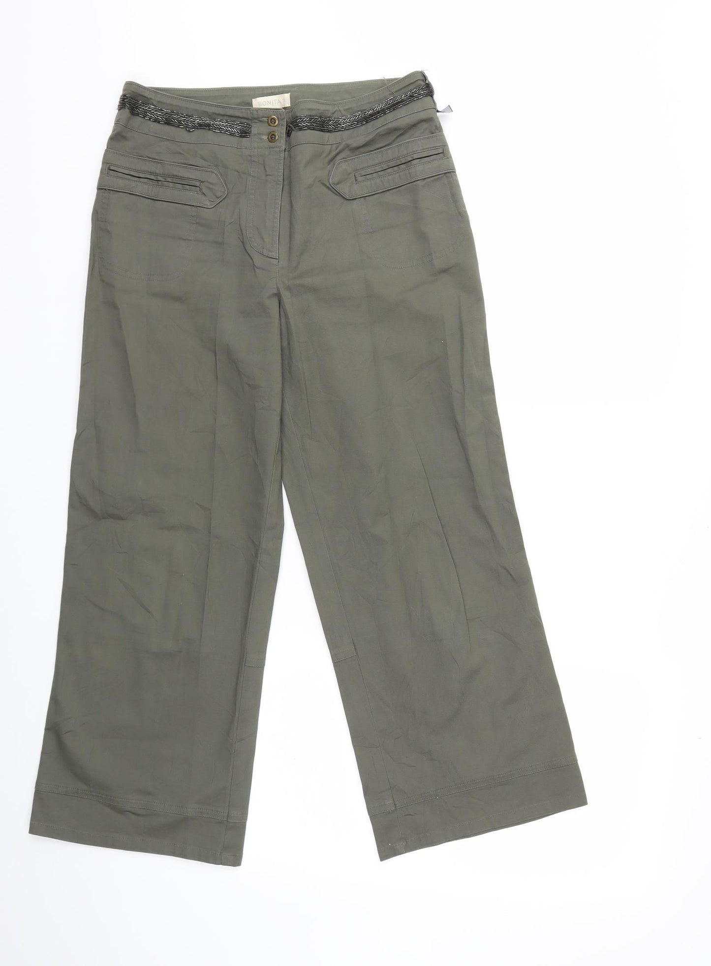 Bonita Womens Green   Trousers  Size 8 L25 in