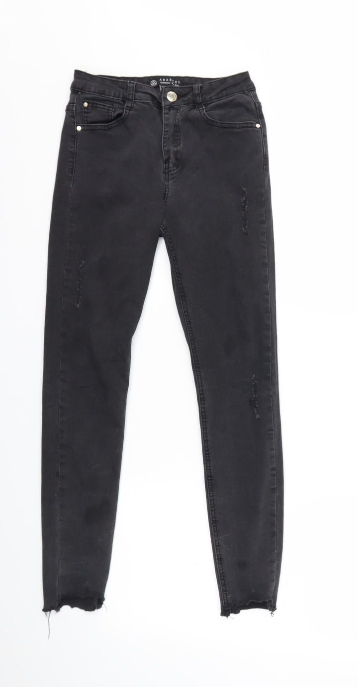 Missguided Womens Black Denim Skinny Jeans Size 8 L26 in
