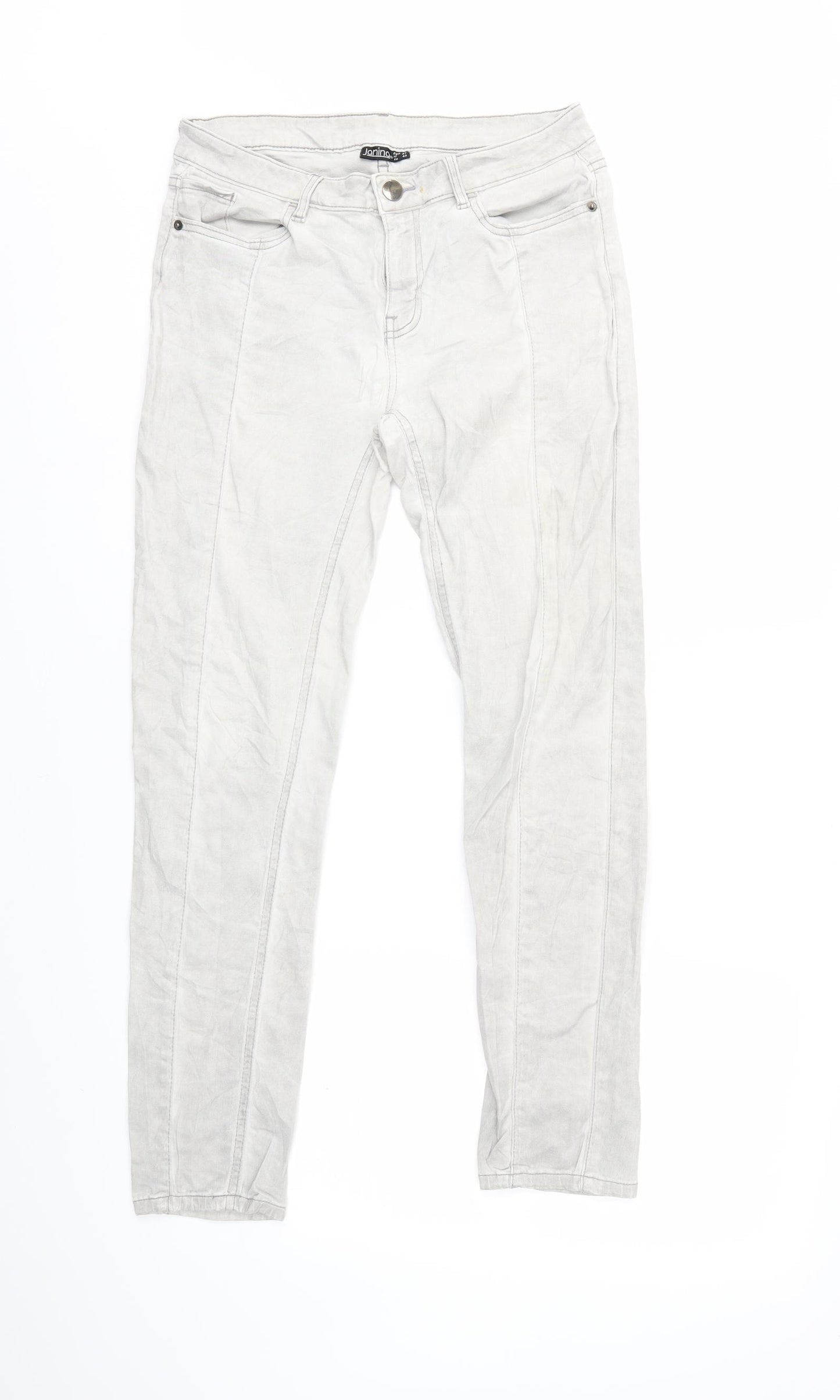 Janina Womens Grey  Denim Skinny Jeans Size 10 L27 in