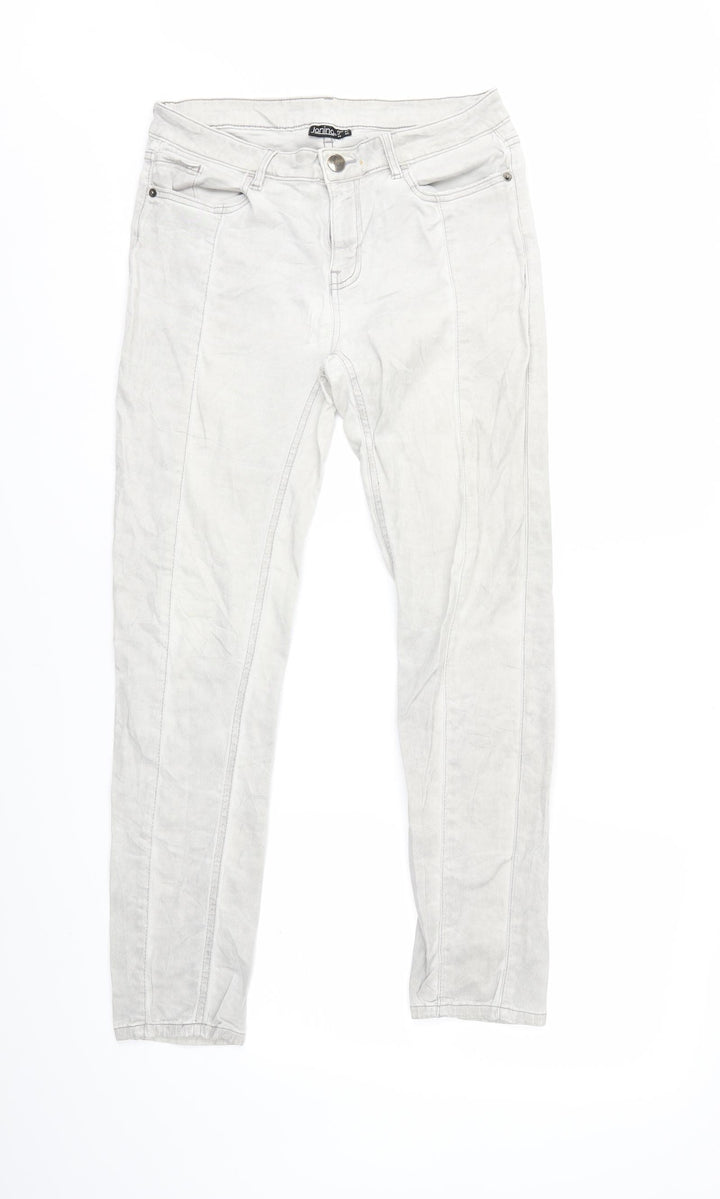 Janina Womens Grey  Denim Skinny Jeans Size 10 L27 in