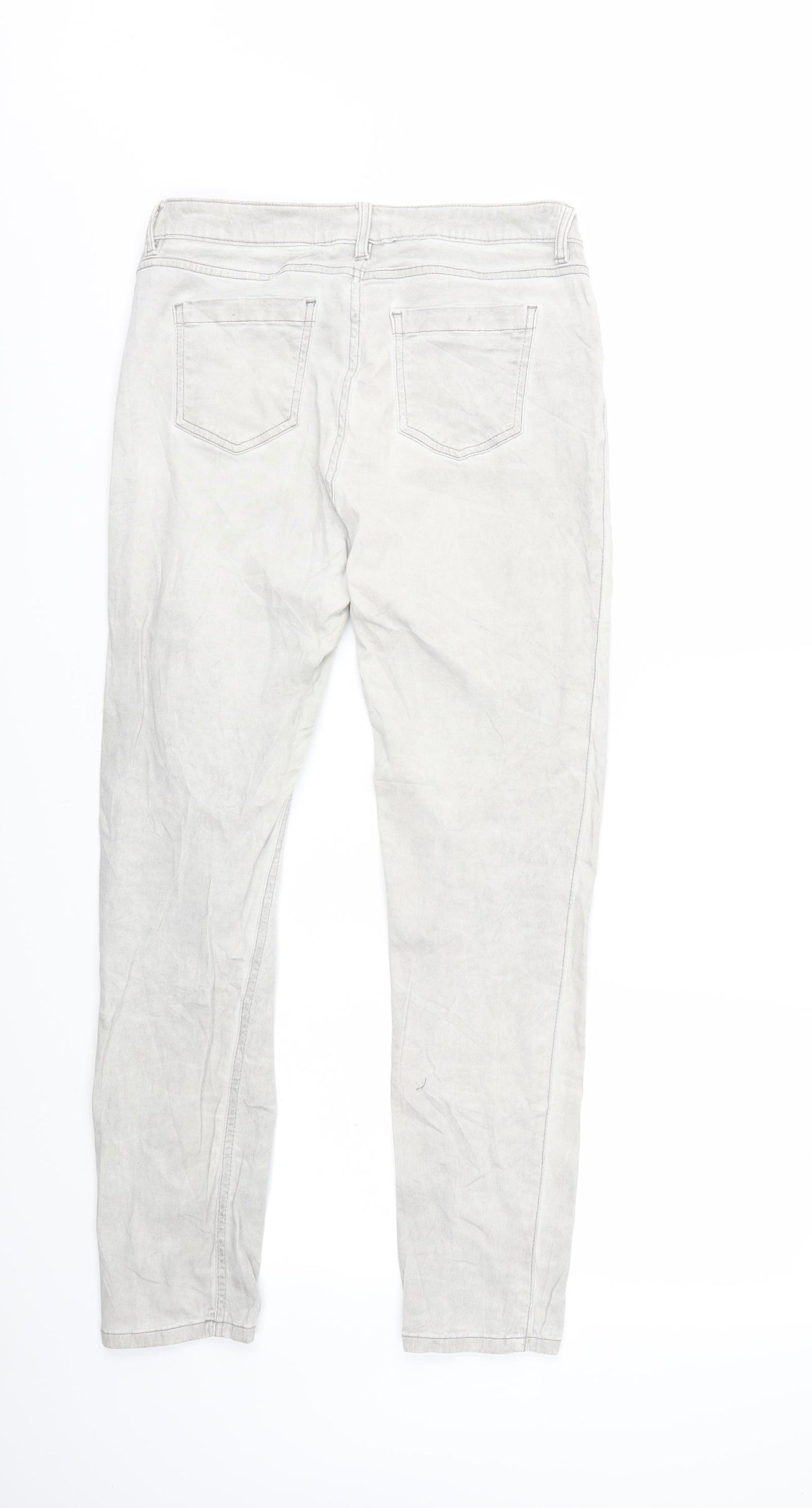 Janina Womens Grey  Denim Skinny Jeans Size 10 L27 in