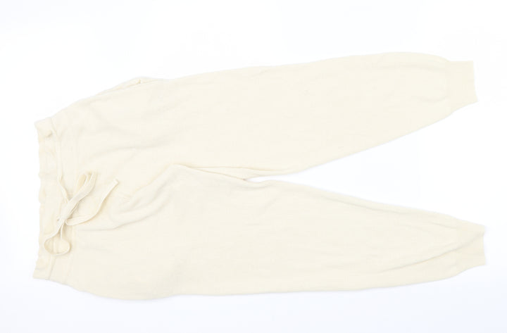 Boohoo Womens Beige   Jogger Trousers Size S L26 in - knit style