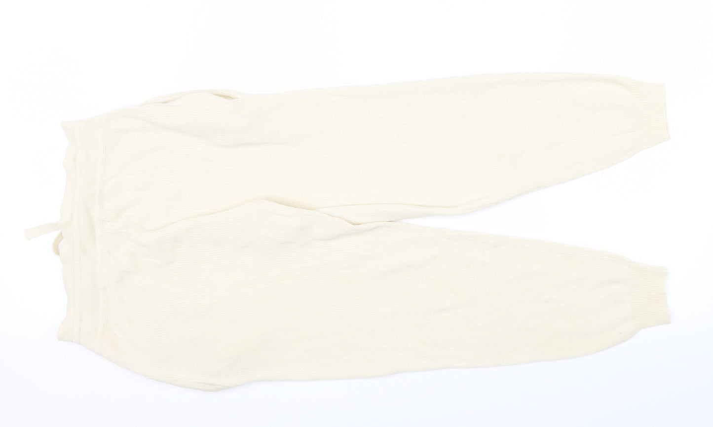 Boohoo Womens Beige   Jogger Trousers Size S L26 in - knit style