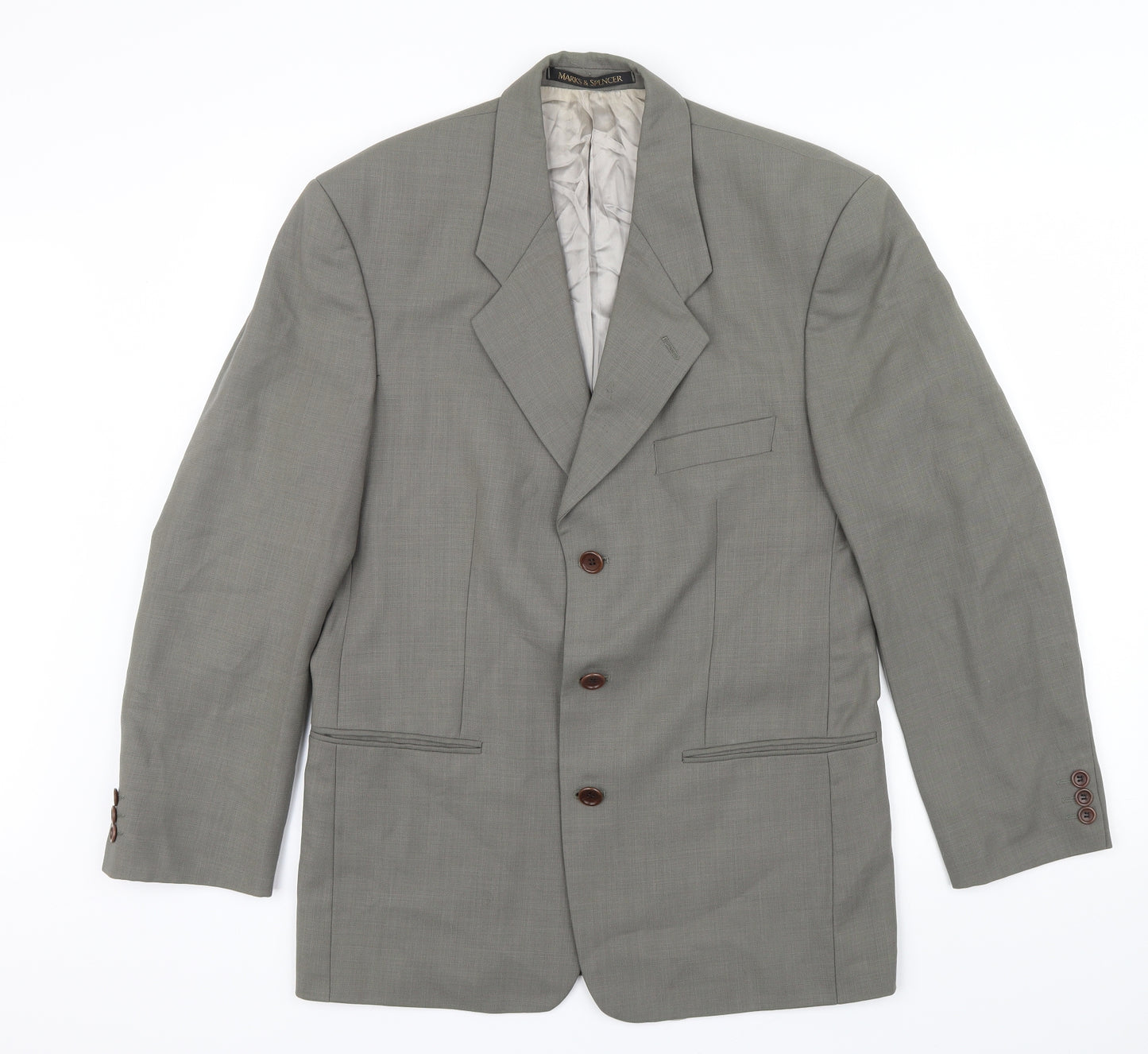 M&S Mens Grey   Jacket  Size 36  - false pockets