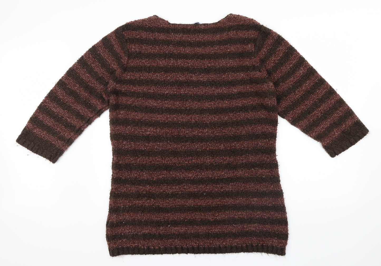 Store twenty one Womens Brown Striped  Pullover Jumper Size XL