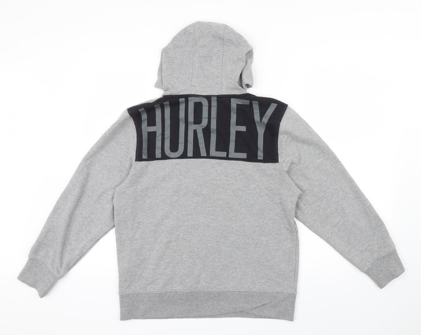 Hurley Boys Green Colourblock  Henley Hoodie Size L