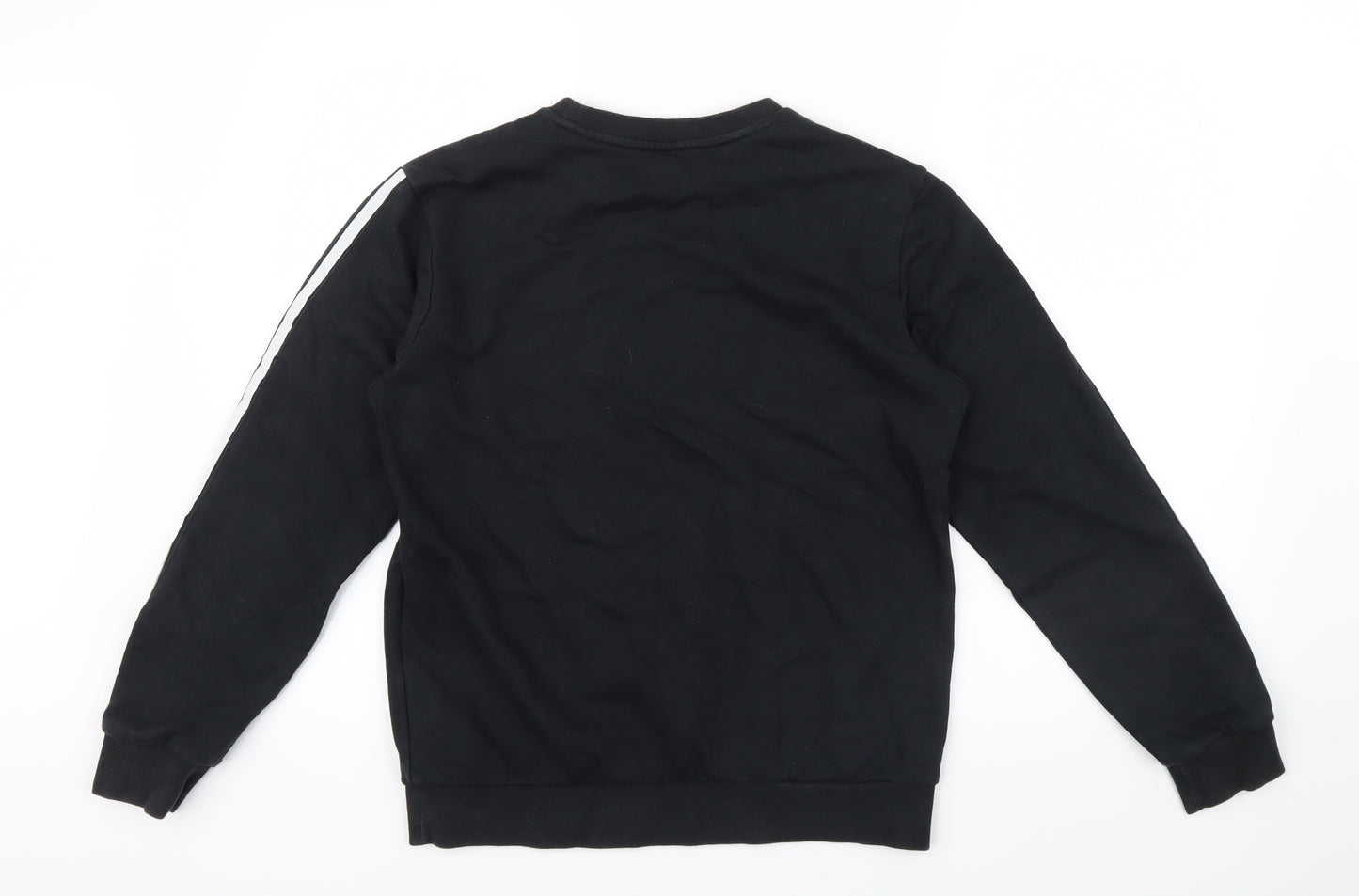 adidas Boys Black Check  Pullover Jumper Size 13 Years