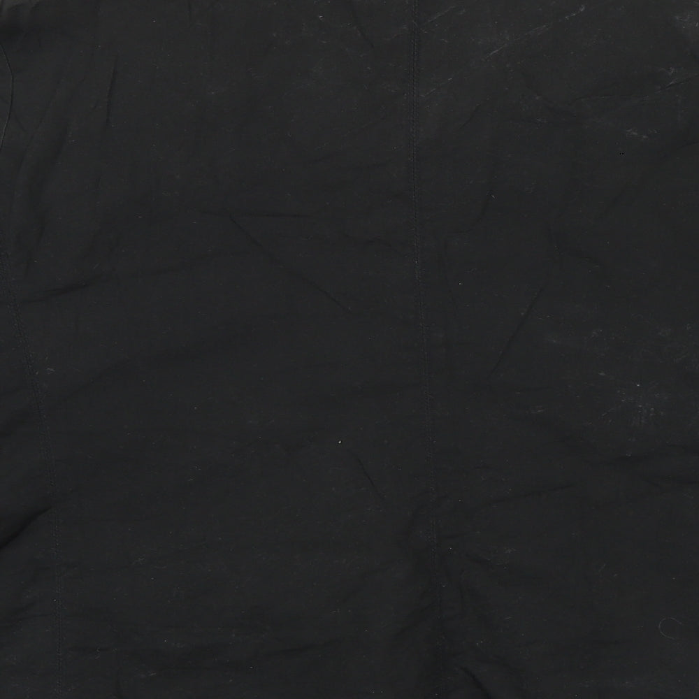 M&S Womens Black   Jacket Coatigan Size 18  - flees collar