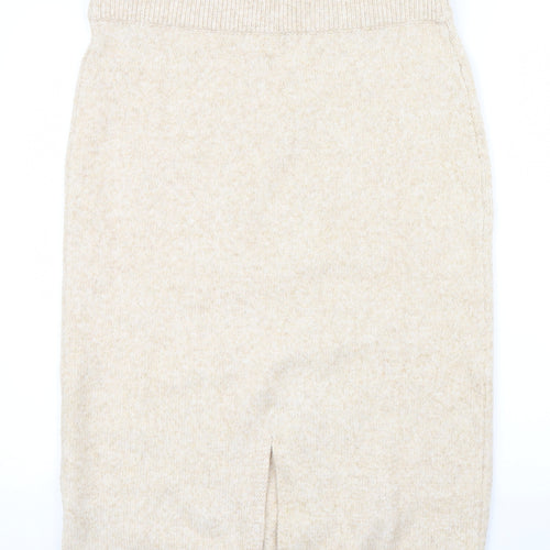 Preworn Womens Beige   A-Line Skirt Size M