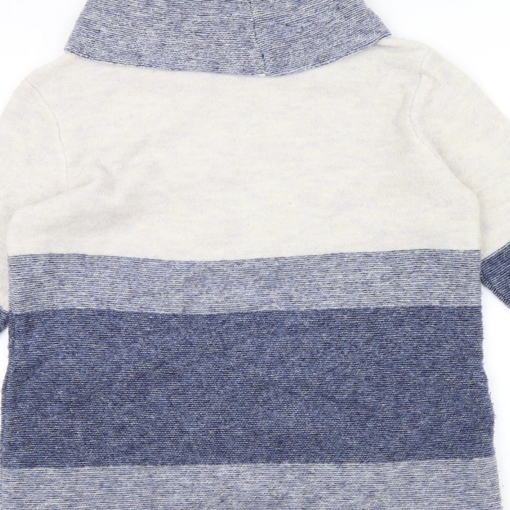 George Womens Blue Striped  Henley Jumper Size 10