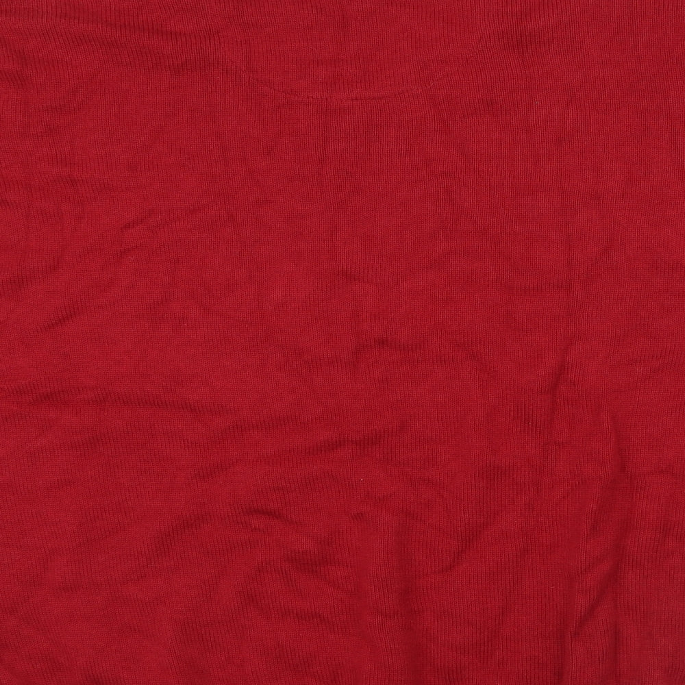 M&S Mens Red   Pullover Jumper Size L