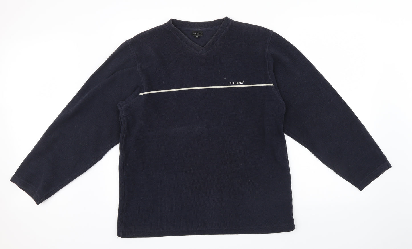 Kickers Mens Blue Striped  Pullover Jumper Size M  - KICKERS