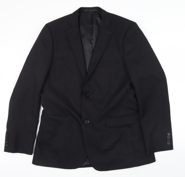 cedarwood Mens Black Jacket Blazer Size L