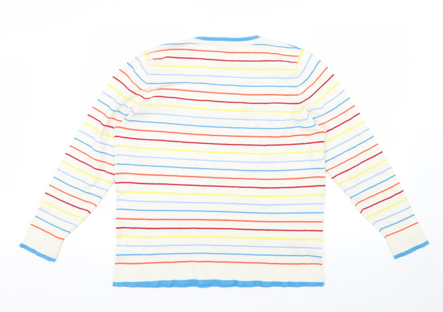 NEXT Womens Ivory Striped  Pullover Jumper Size 16  - Weekend