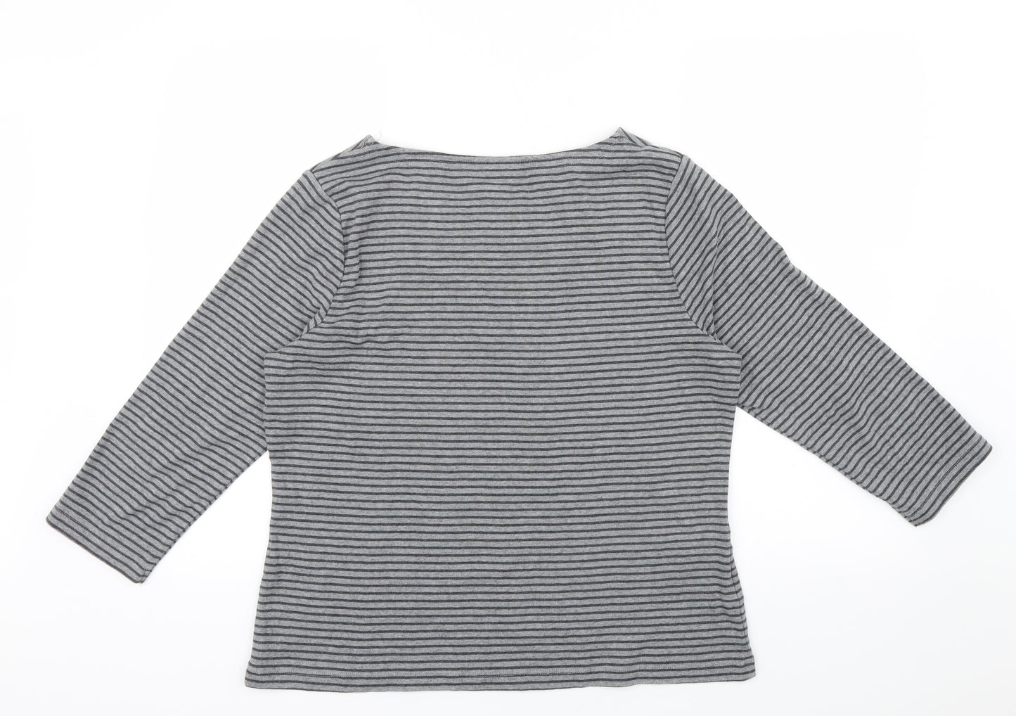 CG Womens Green Striped  Pullover Jumper Size L