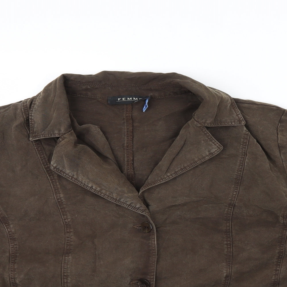 Femme Womens Brown   Jacket  Size 18