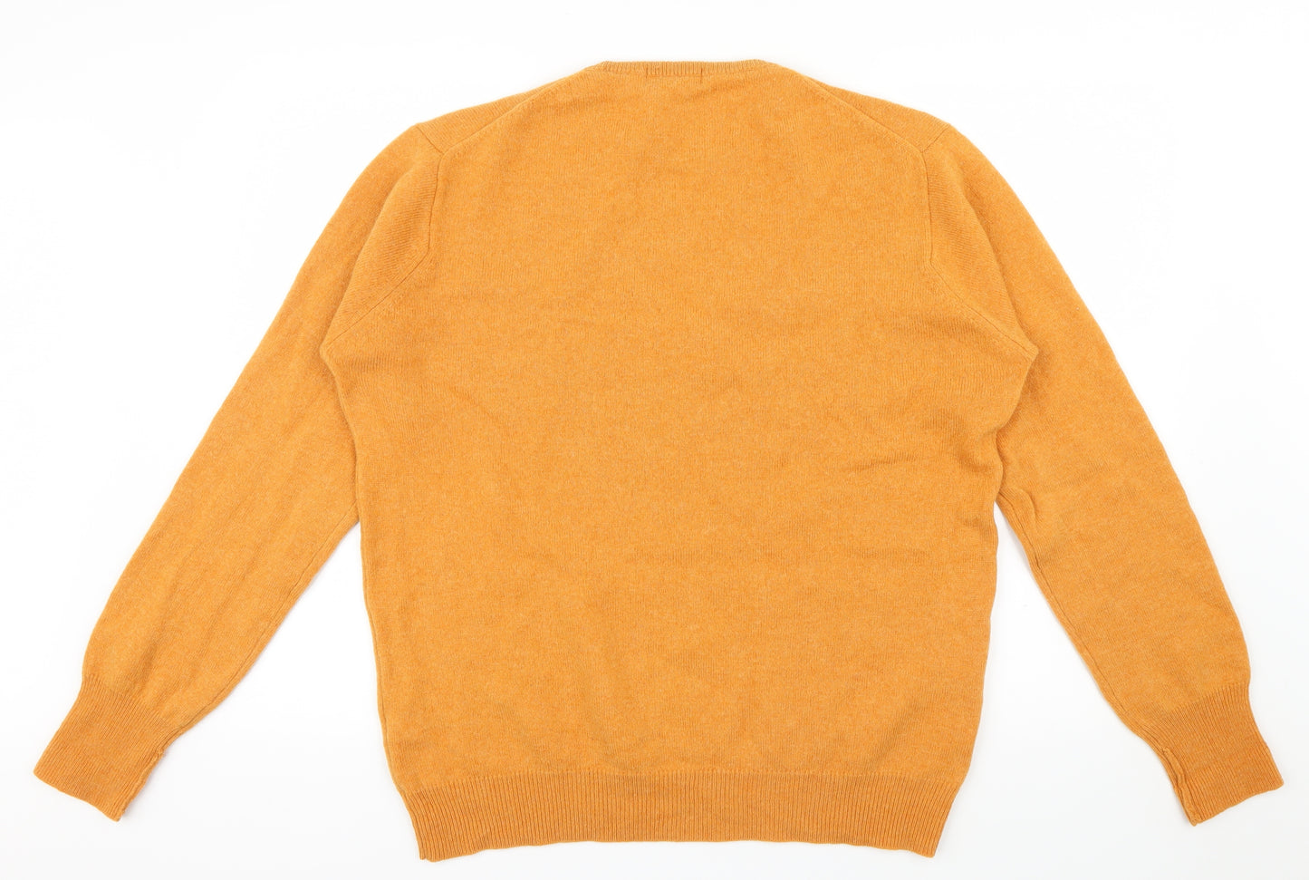 M&S Mens Yellow   Henley Jumper Size M