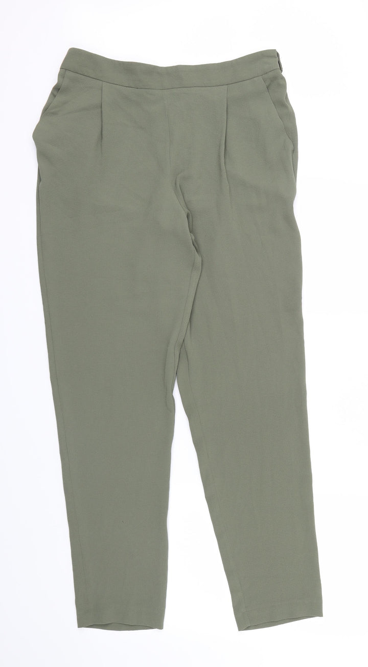 M&Co Womens Green Trousers Size 12 L29 in