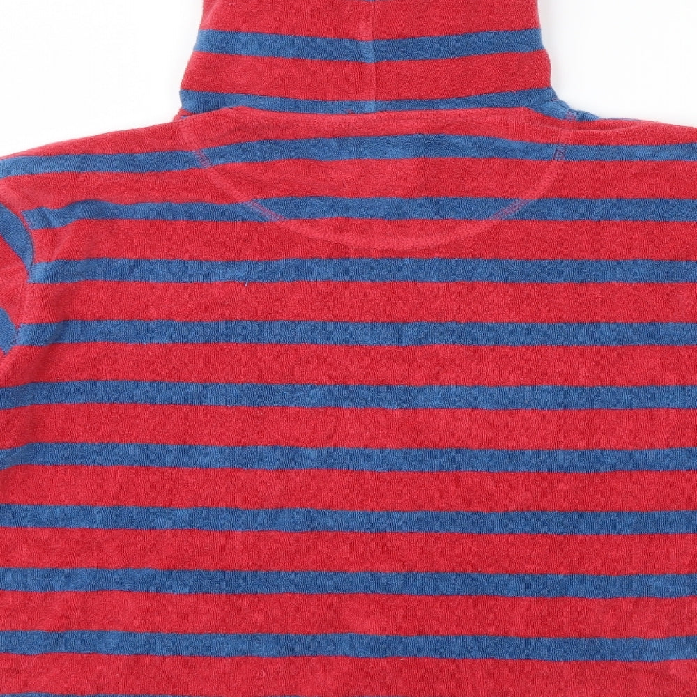 Mini Boden Boys Red Striped  Pullover Hoodie Size 13 Years