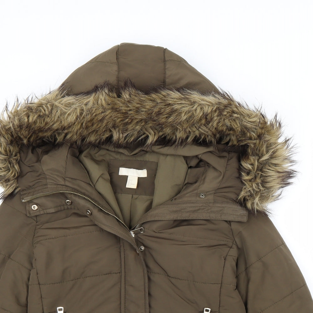 H&M Womens Green   Jacket Coat Size 6