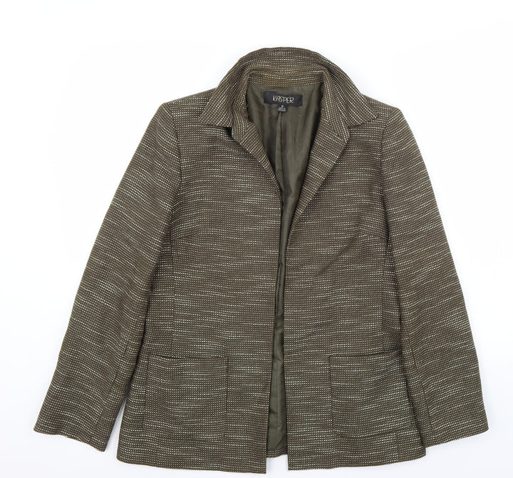Kasper Womens Green Jacket Blazer Size 10