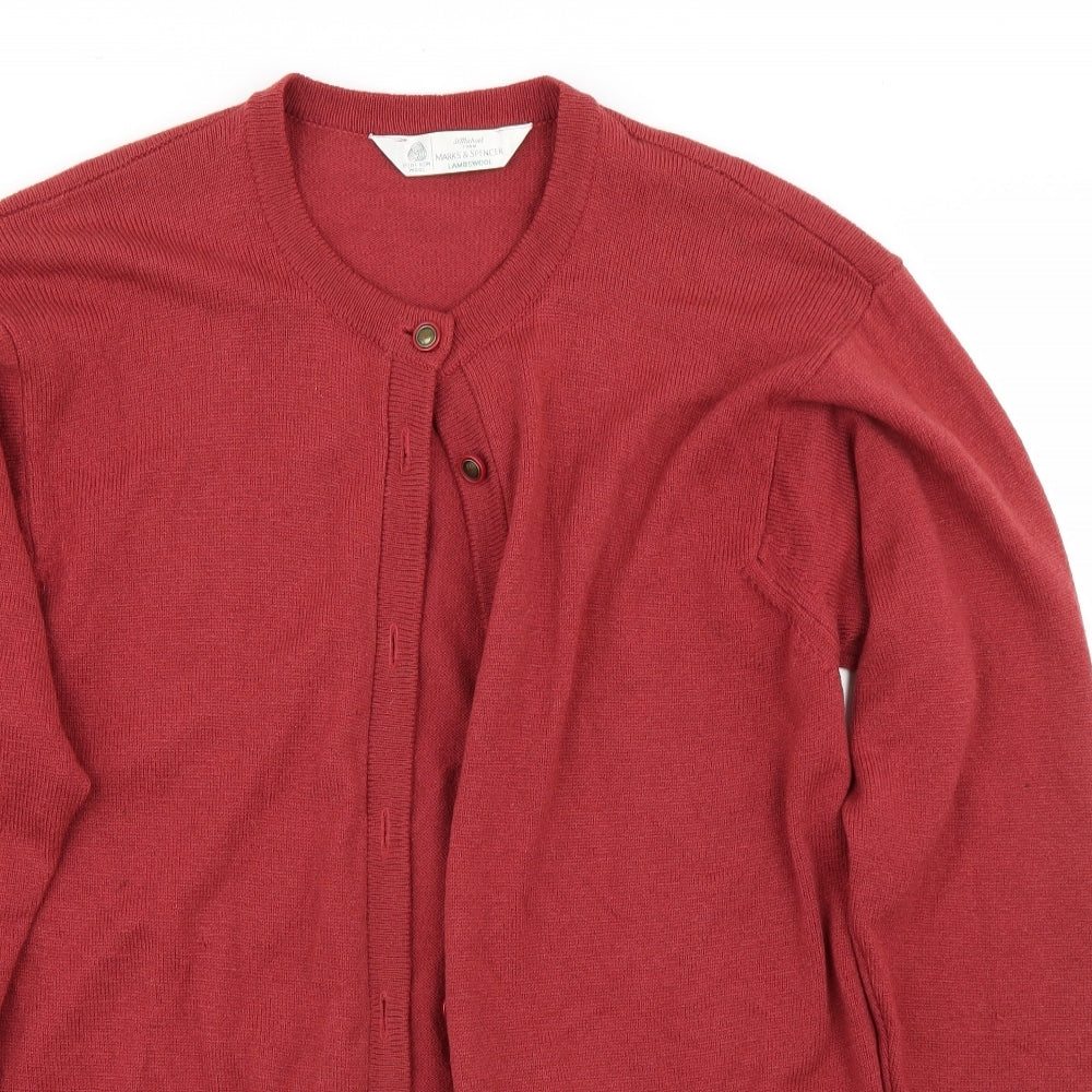 Marks and Spencer Womens Orange   Cardigan Jumper Size 14