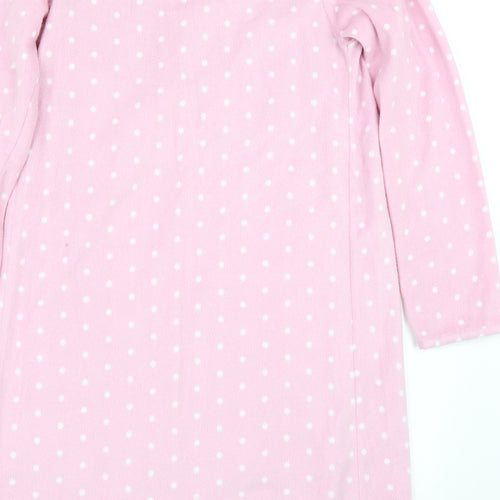 Marks and Spencer Womens Pink Polka Dot  Top Nightshirt Size 8
