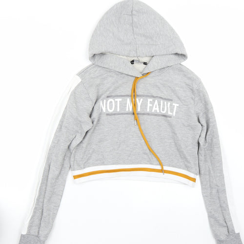 Select Womens Grey   Pullover Hoodie Size 12