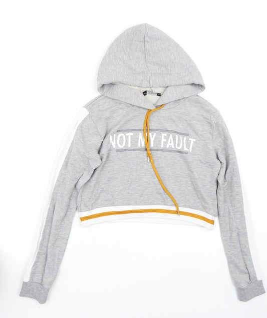 Front view of Select women’s grey pullover hoodie, size UK 12