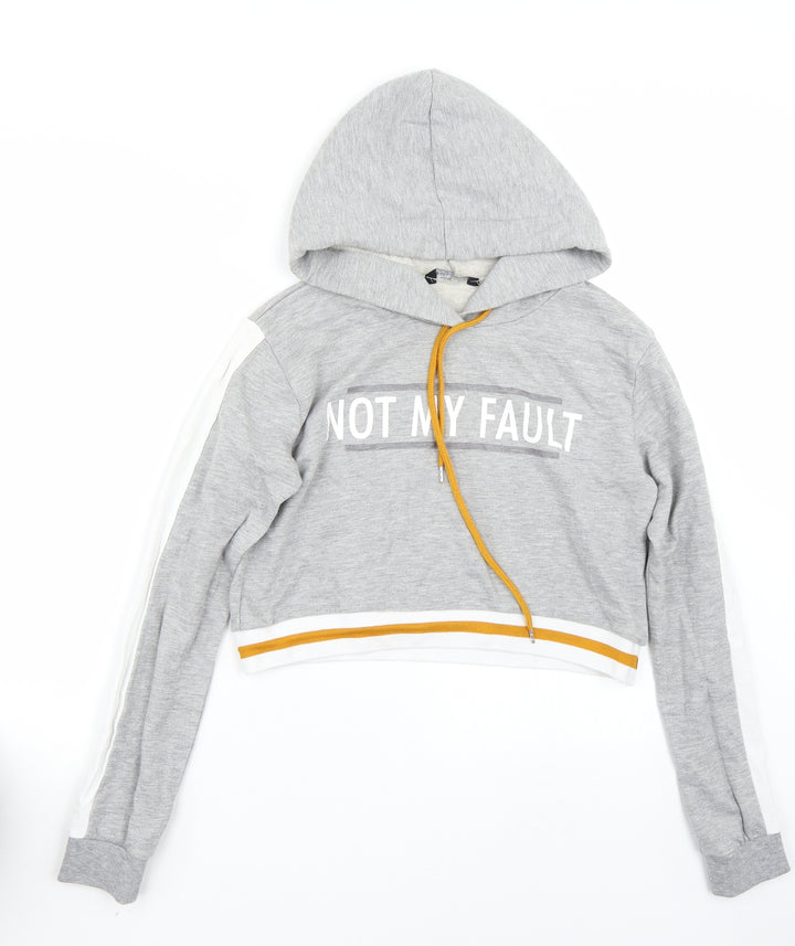 Select Womens Grey   Pullover Hoodie Size 12