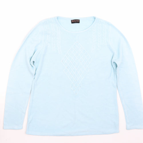 Anna rose Womens Blue   Pullover Jumper Size L