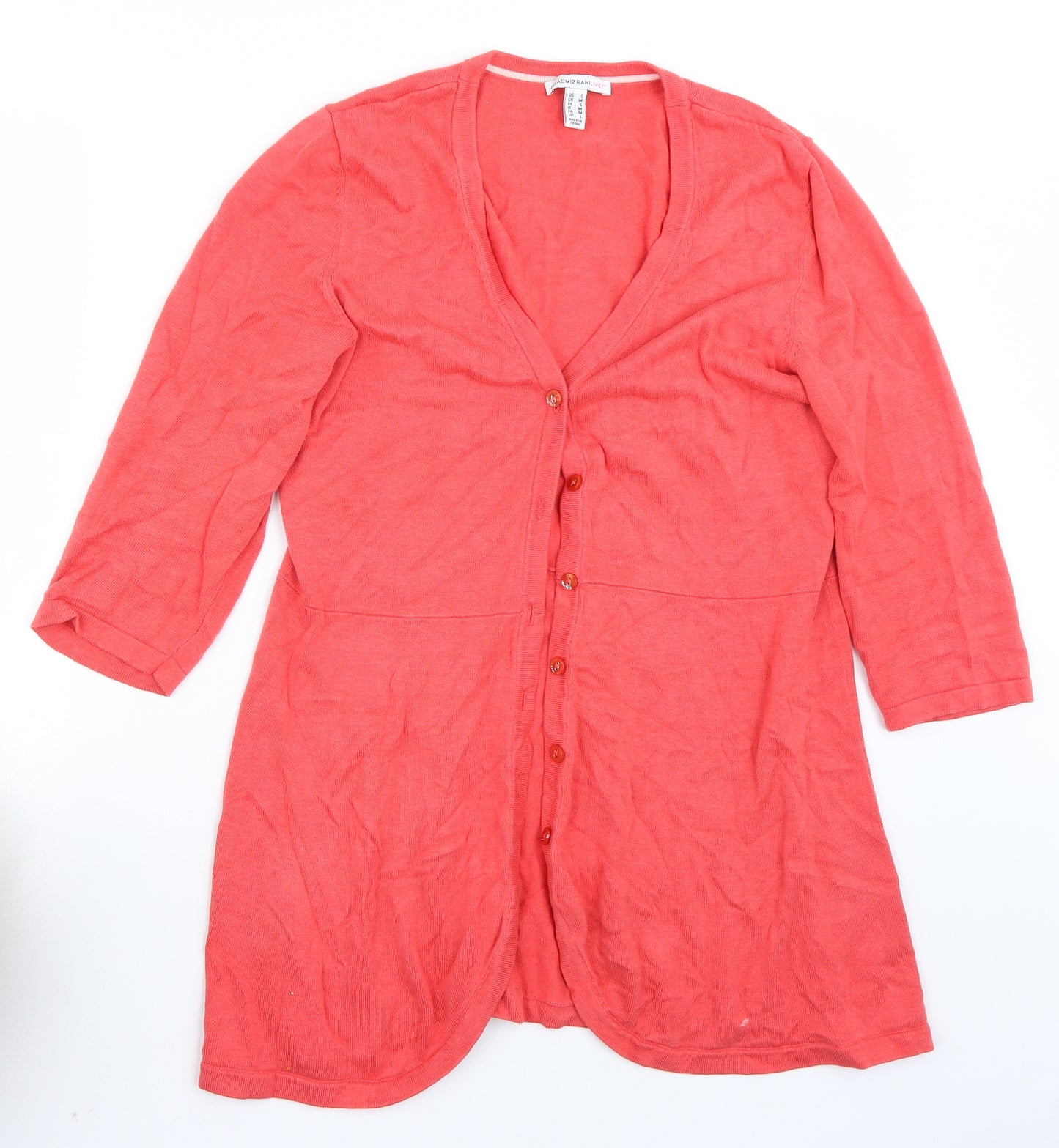 Isaac Mizrahi Womens Red   Cardigan Jumper Size M