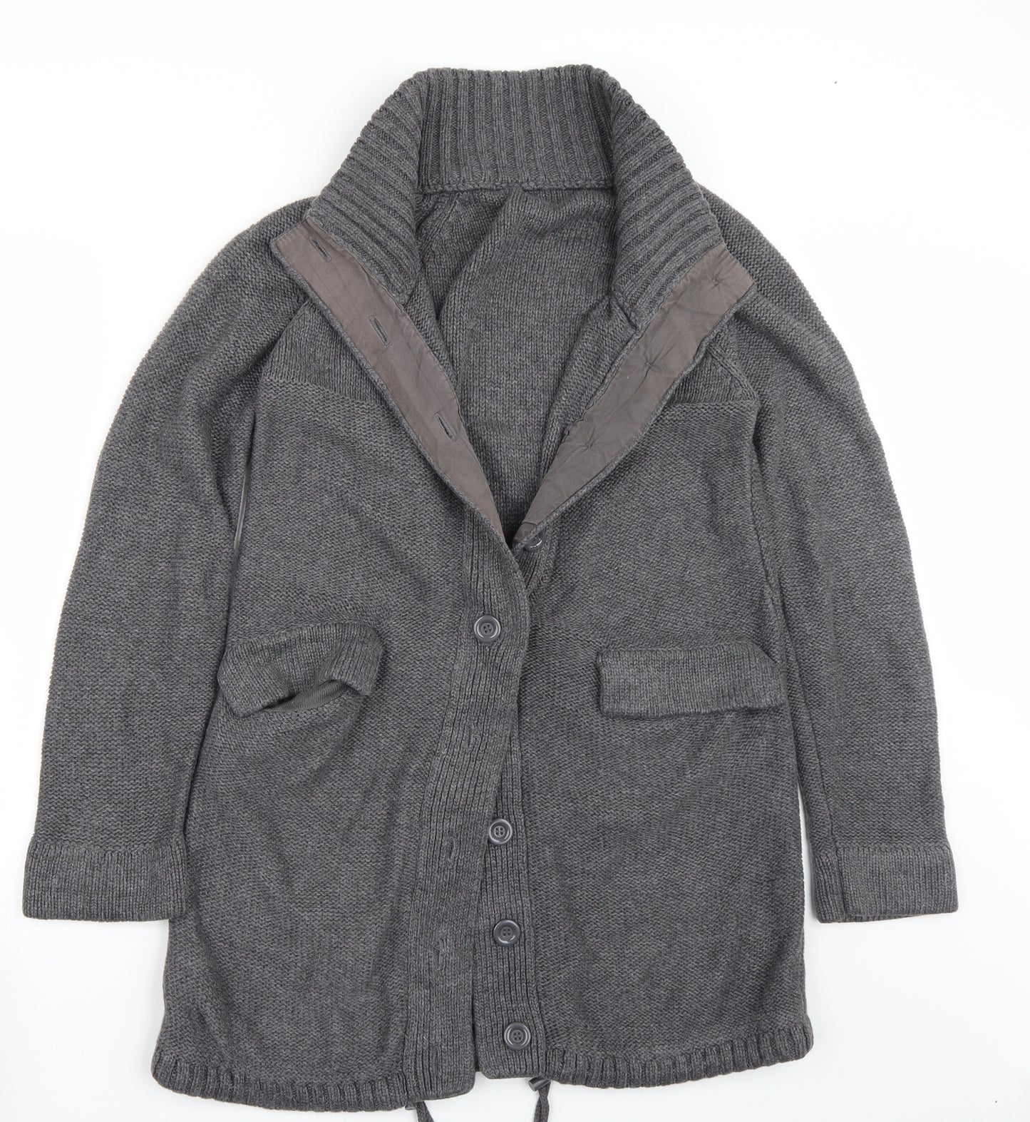 NEXT Womens Grey   Cardigan Jumper Size 10