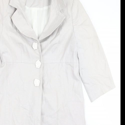 Marks and Spencer Womens Grey Floral  Jacket Coat Size 14