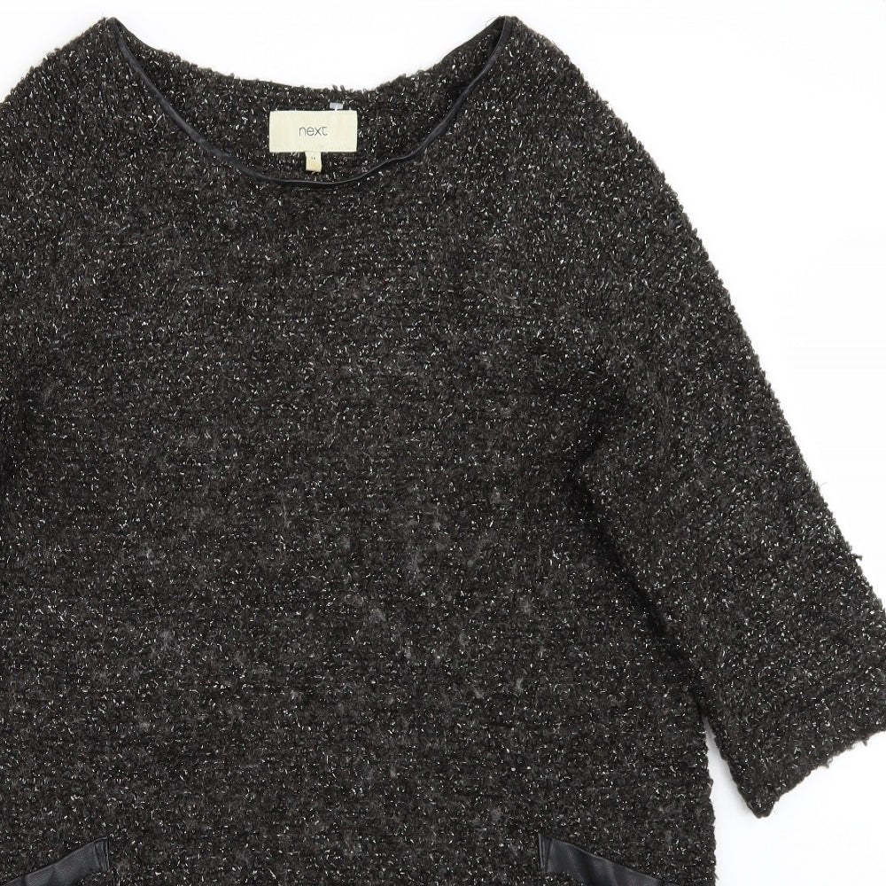 NEXT Womens Black   Jumper Dress  Size 14