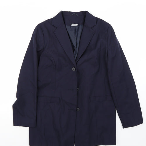 Classics Womens Blue   Jacket Suit Jacket Size 14