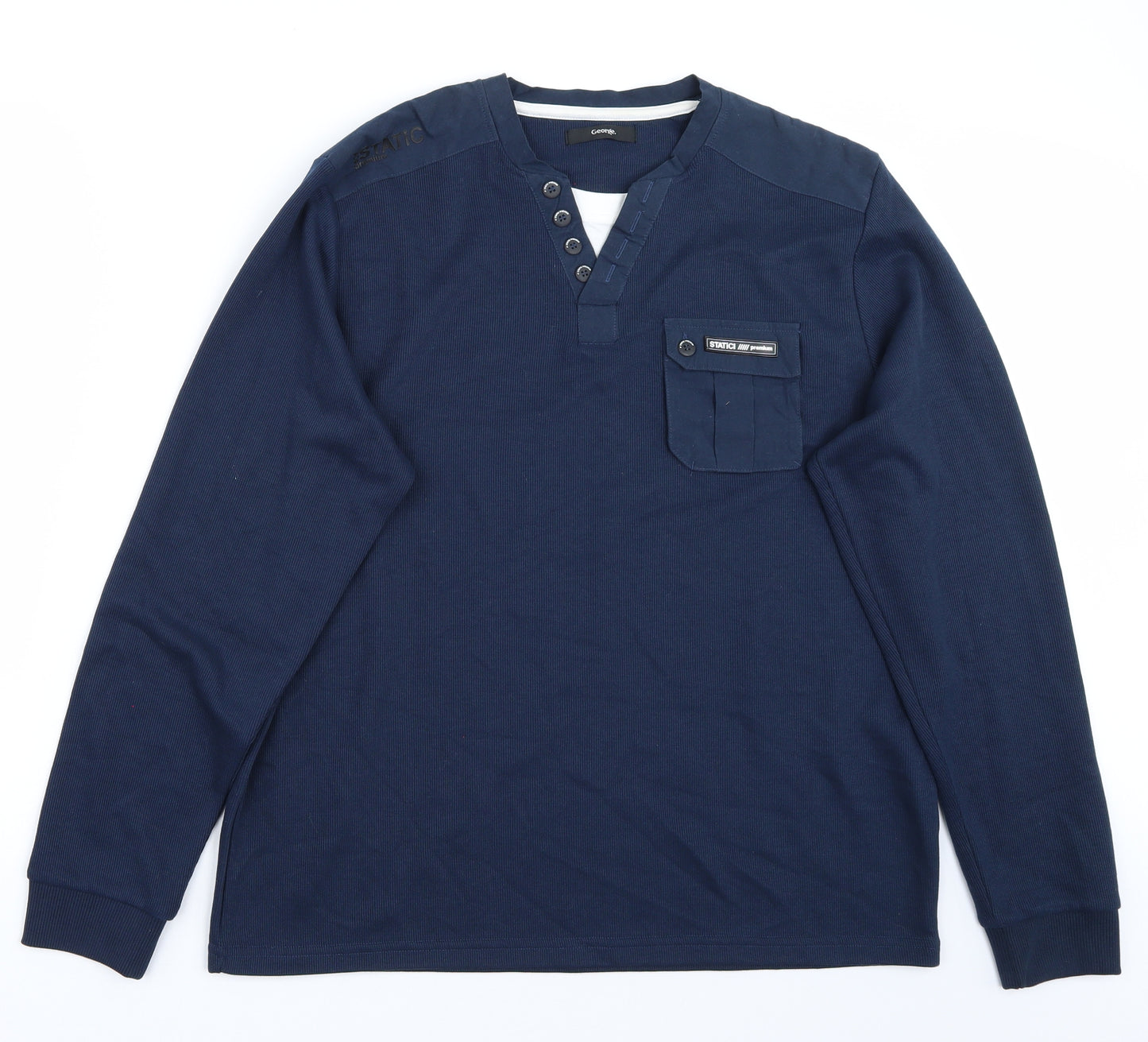 George Mens Blue    T-Shirt Size L