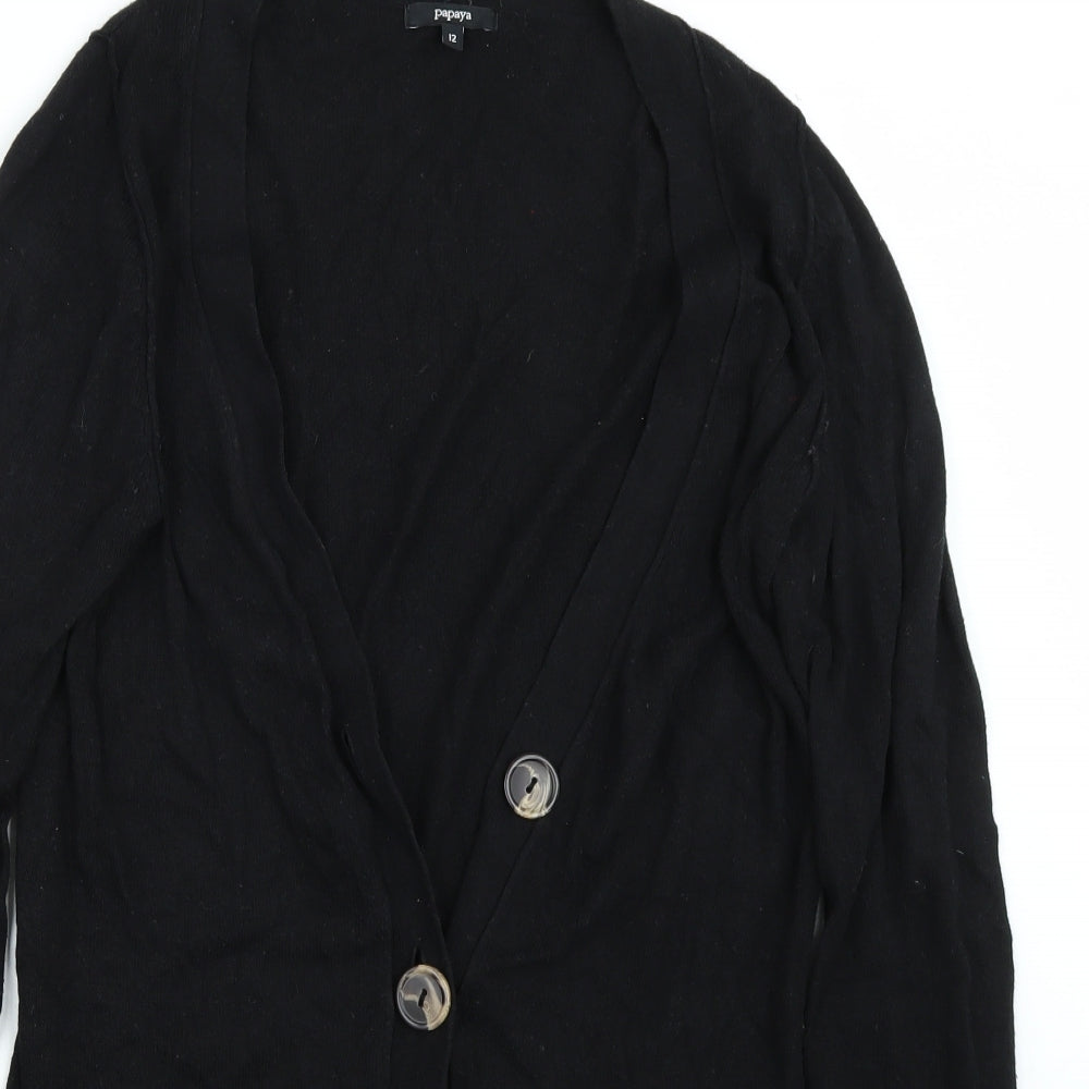 Papaya Womens Black   Cardigan Jumper Size 12