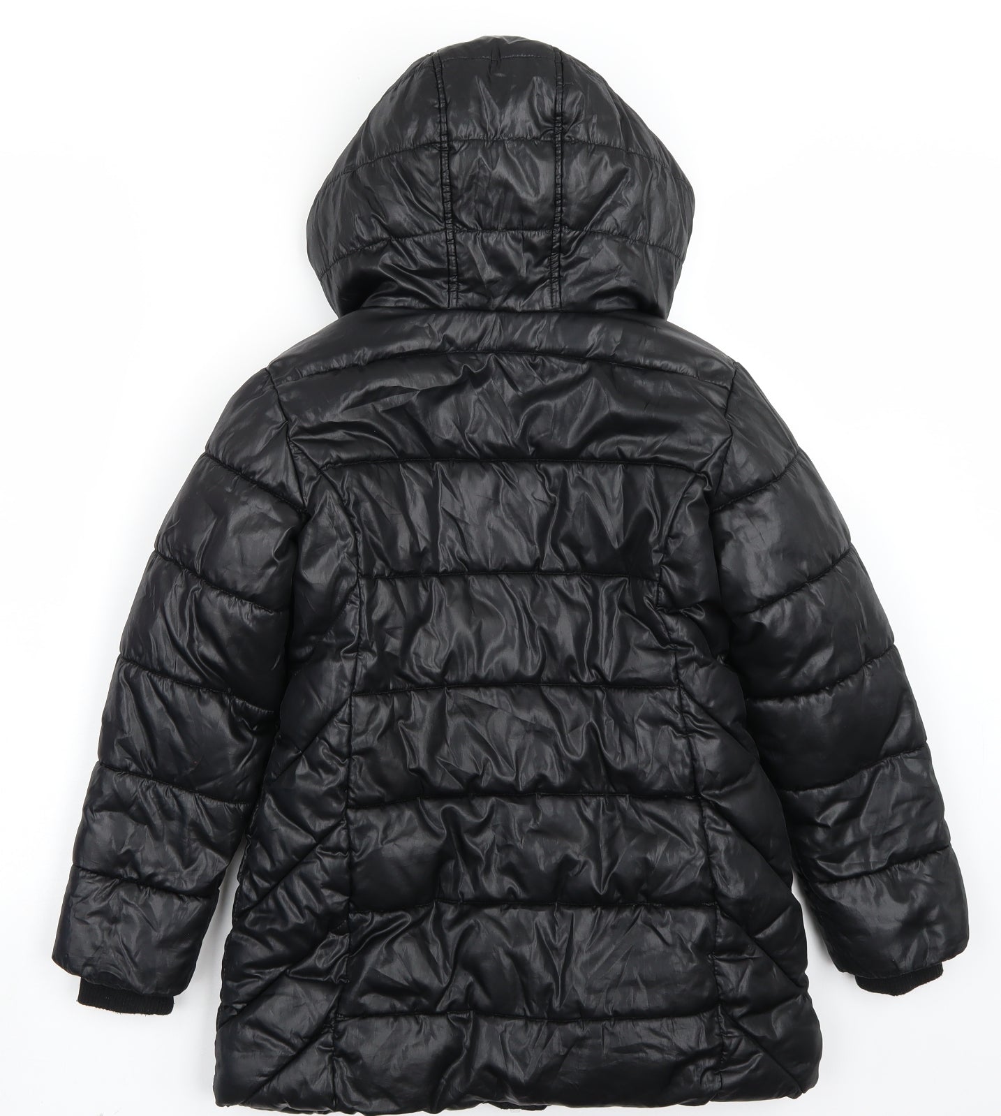 TU Girls Black   Jacket Coat Size 7 Years