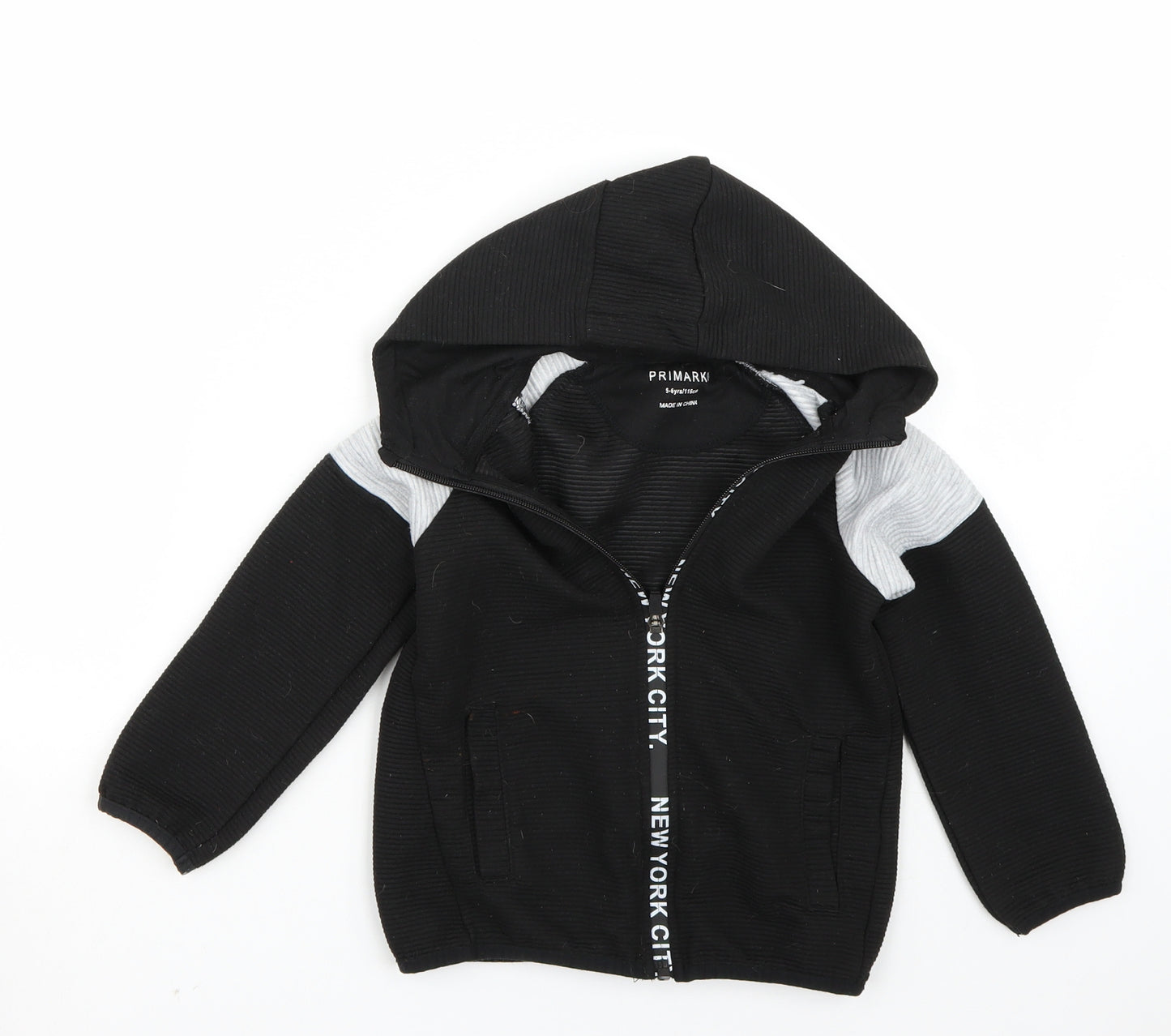Primark Boys Black   Jacket Coat Size 5-6 Years