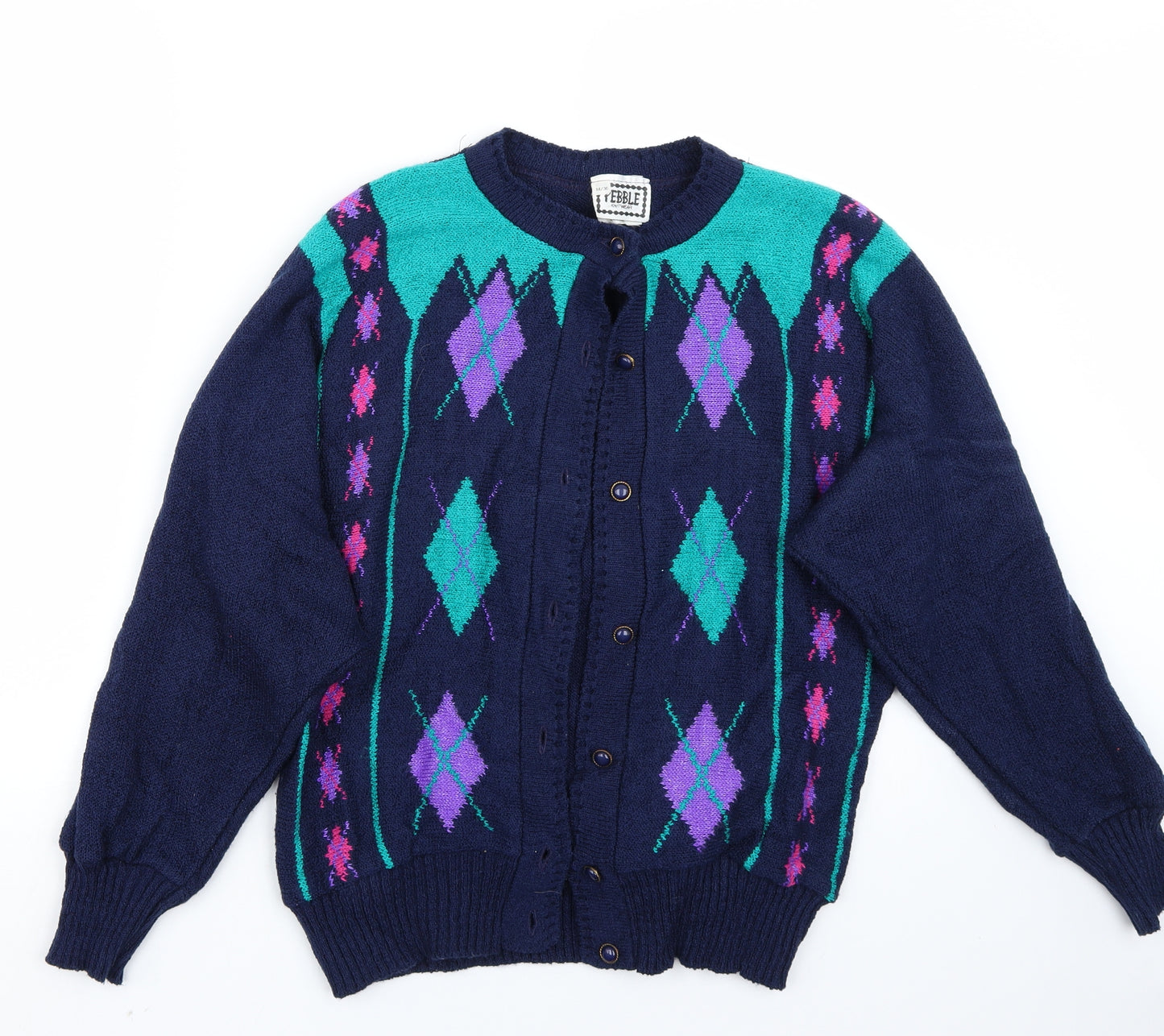 Pebble Womens Blue   Cardigan Jumper Size 6