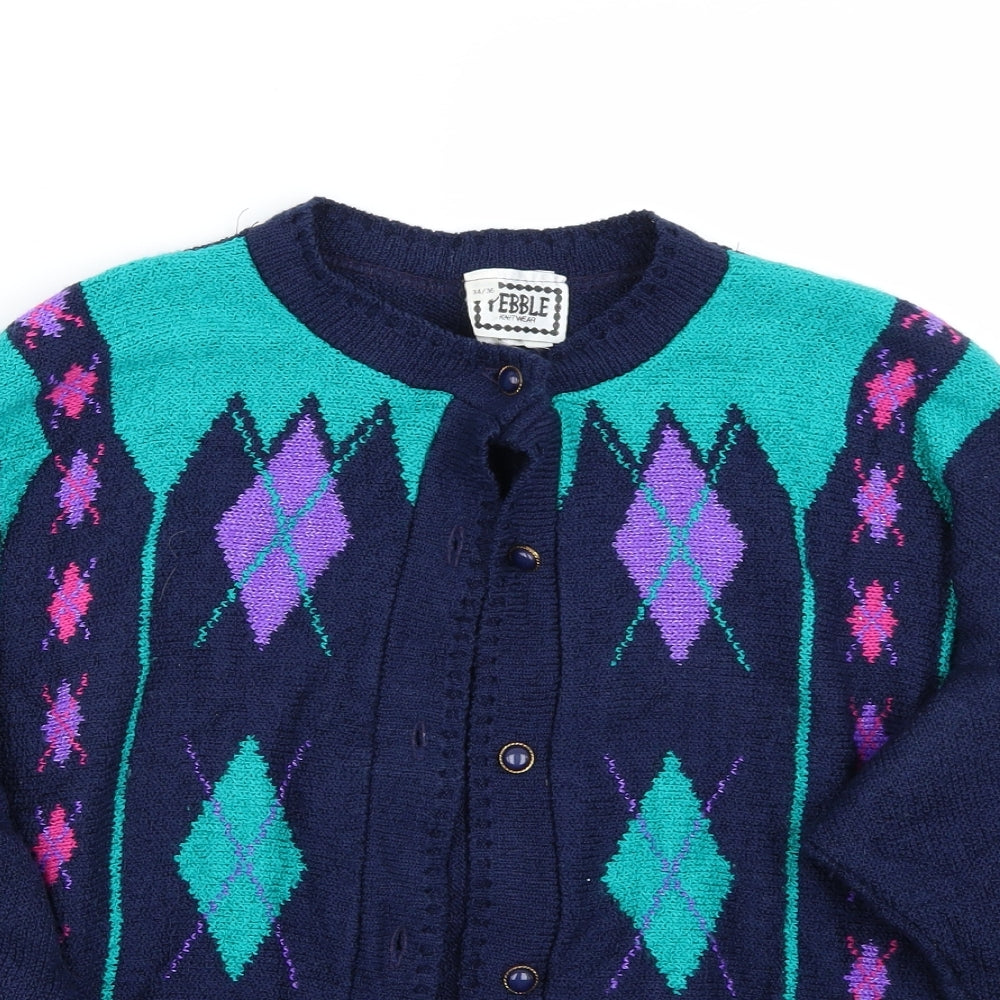 Pebble Womens Blue   Cardigan Jumper Size 6